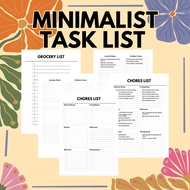 MINIMALIST TASK LIST I CHORES LIST I LIST KEMAS RUMAH