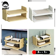 [ Router Shelf Wall Mount, Shelf TV Accessories Double Layer Wall Shelf Storage for Living Room Cable Box