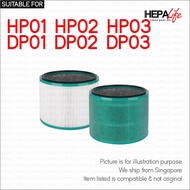 Dyson HP01 HP02 HP03 DP01 DP02 DP03 Compatible Replacement Hepa Carbon Filter - Hepalife