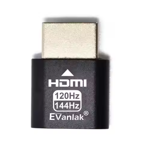 HDMI Dummy Plug 2K@120Hz/1080P@144Hz EDID Emulator - Virtual Display Adapter for Headless PC, Plug &