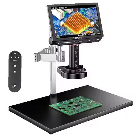 TOMLOV 4K Autofocus Microscope TM4K-AF Max 10.1" HDMI Digital Microscopes Spin Flex Arm Electronics