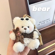 Sunglasses Blush Bear Plush Creative Doll Couple Bag Pendant Cute Cute Hug Bunny Bear Bag Pendant/H1