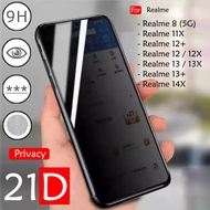 Realme 14X 13 13X 13+ 12 12X 12+ Plus 11X Realme 8 5G Privacy 21D Clear HD Screen Protector Tempered
