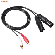 Dual RCA Male to XLR Male Cable 2 XLR to 2 RCA Plug HIFI Stereo Audio Cable