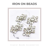 Crystal Beads Accessories Glass Beads Iron On Manik Tampal Chunky Beads Baju Raya Nikah Baju Kurung