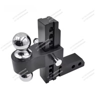 Aluminum alloy tow bar with multi-hole adjustable tow hook, off-road vehicle accessory, double ball 