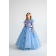 Enchanted Sky Princess Ballgown - Floral puffy kids party dress (1-8yrs)