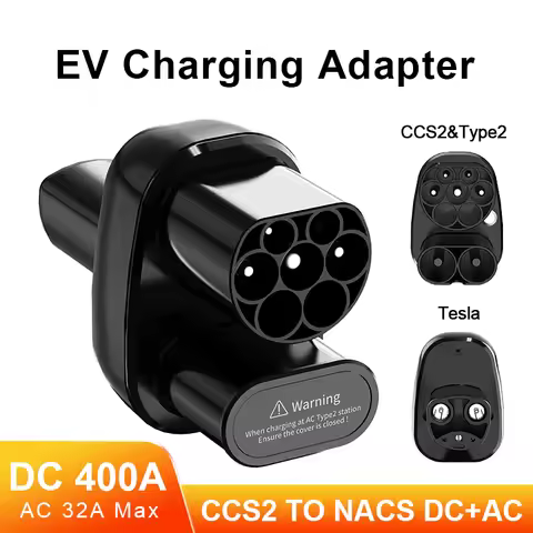 CCS2 to NACS EV Car Charger Adapter AC 32A DC 400A CCS2 to Tesla EV Charging 500V-1000V DC 110V-250V