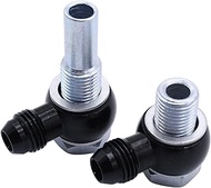 2PC 6AN x 1/4NPSM 90 Degree Banjo Fittings for 4L80E GM Transmission Oil Cooler