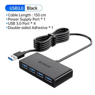 [ส่งจากไทย-ออกใบกำกับได้] ORICO USB HUB 4 Port USB 3.0 Splitter With Micro USB Power Port Multiple H