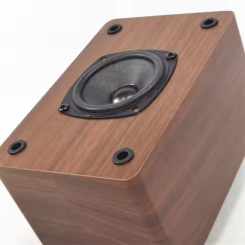 Finished Wooden Speaker Box 3 Inch Black Cone Driver Integrated Cabinet For Desktop Bluetooth Speake