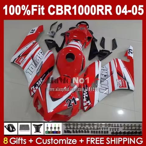 OEM Fairings For HONDA CBR1000 CC White red CBR 1000RR 04-05 41JK.3 CBR1000RR CBR 1000 RR 04 05 2004