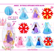 [READY MUSLIM CHILDREN'S CLOTHES JW 225] Junior Wardrobe 225 - a, B, E, F, G, H, I FROZEN RAPUNZEL C