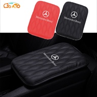 GTIOATO Car Armrest Pad Universal Leather Auto Center Console Storage Box Cover Mat Automobiles Waterproof Armrest Protector Cushion For Mercedes Benz W212 W204 W213 W205 W211 A180 A200 B180 C180 E200 CLA180 GLB200 GLC300 S CLS GLA GLE Class