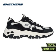 Skechers Women D'Lites Hiker Shoes - 180128-BKW Air-Cooled Memory Foam