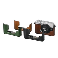 PU Leather Half Body Camera Bag Case for Olympus PEN EP7 E-P7 Bottom Opening Cover