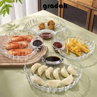 Dumpling Plate, Graduate, Creative With Vinegar Plate, Shell Plate, Durable Transparent Shell Plate
