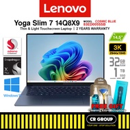 Lenovo Yoga Slim 7 14Q8X9 - Snapdragon X Plus - Integrated Adreno GPU - 32GB RAM - 1TB SSD (2Yrs Len