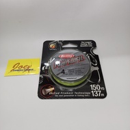 Berkley Nanofil 150YD H Vis Chr NF150 -Warna Kuning Stabillo Senar PE 12lb