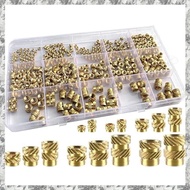 [I O J E] 400Pcs Threaded Inserts,M2/M2.5/M3//M5/M6 Thread Knurled Nuts Assortment Accessories Parts