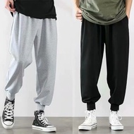 [W0048] Long Pants Cuffed Legs Cotton Fabric Suitable For Both Men And Women SWEATPANTS Jogger Style