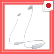 Sony Wireless Earphones WI-C100: Bluetooth Compatible, 25 Hours of Stamina, IPX4 Splash-proof, DSEE 