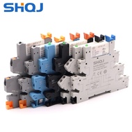 SHQJ QJCS-05 Slim Relay HF41F 24-ZS 12-ZS 5V 12V 24V 6A 1CO AD24 Ultrathin Relay Screwless Socket wi