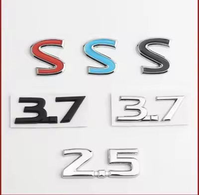 3D Metal 3.7 2.5 S IPL Logo Car Auto Badge Emblem Sticker for Infiniti Q50 Q50L G37 G25 QX70 FX35 FX