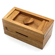 BSIRI Secret Heart Box- Secret Box Brain Teaser Wooden Puzzle Boxes with Hidden Compartments. Ideal