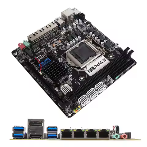 New C246 Black Synology FlyCow ITX Soft Router NAS Storage Server Low Power B250/C236 Motherboard