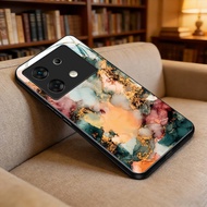 phone case suitable for Infinix Zero 30 5G Tempered glass back panel with scratch and drop resistanc