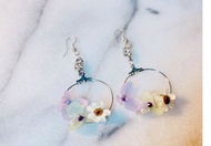 永生花UV膠耳環