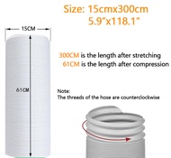 13cm/15cm Diameter Universal Portable Aircond Hose Air Conditioner Exhaust Pile Aircondition Extensi