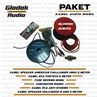 Paket Instalasi Audio Mobil 8 AWG + RCA + Hi Low Converter