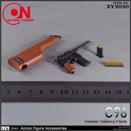 Zy2020 ZYTOYS 1/6 C96 Mauser Military Pistol Holster Model Weapon Scene Accessories Fit 12'' Soldie