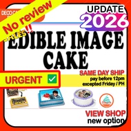 [Same day Ship*] URGENT - No Review | Print Only | Printing Service Edible Image | Cake Topper Icing