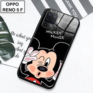Softcase Glass Kaca Oppo Reno 5F - Casing Hp Oppo Reno 5F - J13 - Pelindung hp - Case Handphone -
