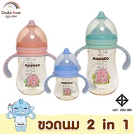 ขวดนมเด็ก ขวดนมคอกว้าง พลาสติก PPSU ปลอดสาร BPA พร้อมที่จับ ขนาด 180ml. 240ml. 300ml.