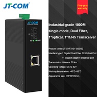JT-COM Gigabit Ruggedized Fiber Optical Switch 1/2 SC 20KM and 1/2/4/8 1000M RJ45 Ports Industrial E