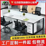 簡約職員工位辦公桌辦公室四人位辦公桌椅組合辦公電腦桌