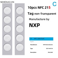 SEHVN 10 cái ntag213 Ntag215 NFC Tag Sticker 13.56MHz iso14443a nhãn điện thoại có sẵn RFID dính nhã