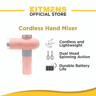 Kitmens KM-HM2 Wireless Cordless Hand Mixer Small Lightweight Portable Handheld Mixer 6 Speed With W