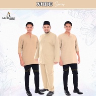 Tema Nude &amp; Nude Brown Kurta Baju Melayu Dewasa Plus size Tunang Bridesmaid Kenduri Raya (Size XS-4XL)