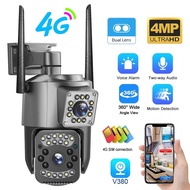 4G Sim card dual lens 10x zoom outdoor security night vision closed circuit surveillance PTZ camera