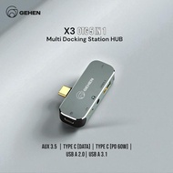 GEHEN X3 OTG Multi Docking HUB 5 in 1 Original – Type C, USB 3.1/2.0, PD 100W, AUX