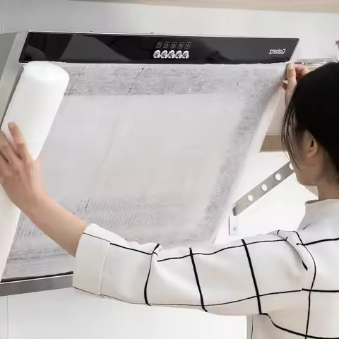 46cm*5/10M Range Hood Filter Paper Disposable Non-woven Oil-proof Cotton Filter Paper Suitable for E