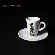 Giant Coffee~Golden Cup Espresso Plate Set Green About 60ml 60cc Coffee