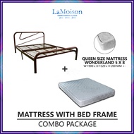 Lamoison Queen Bed Frame With Mattress Queen Mattress Katil Queen Tilam Queen 8 INCH (Normal / Super