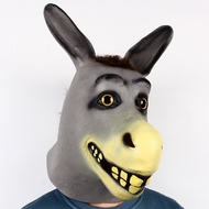 (SG shop) Halloween animal donkey mask latex comical funny full face horror mask