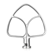 Stainless Steel Flat Stirrer Attachment for KitchenAid 4.5-5 Quart Stand Mixer with Tilting Head Dis